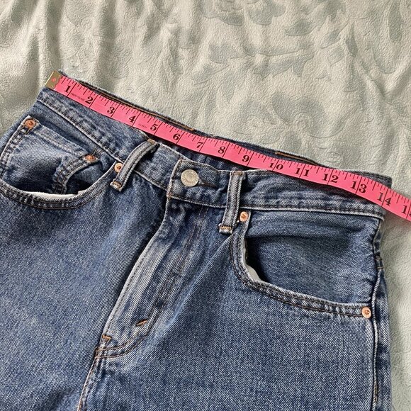 Levi’s 516 Jeans Womens 28 Jeans Altered Blue Slim Straight Classic 5 Pocket - Picture 7 of 9